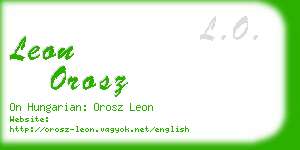 leon orosz business card
